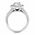 Double Halo Diamond Split Shank Engagement Ring Mounting in 14k White Gold