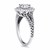 Double Halo Diamond Split Shank Engagement Ring Mounting in 14k White Gold