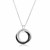 Two-Tone Entwined Rings Pendant in Sterling Silver