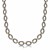 Alternate Oval Cable and Polished Chain Link Necklace in 18K Yellow Gold and Sterling Silver