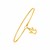14k Yellow Gold Bangle with Angel Silhouette Charm