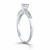 Shared Prong Accent Diamond Engagement Ring in 14k White Gold