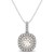 Cushion Shaped Diamond Halo Pendant in 14k White And Rose Gold (1/2 cttw)