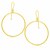 Diamond Cut Circle Earrings in 14k Yellow Gold