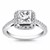 Princess Diamond Halo Cathedral Engagement Ring Mounting in 14k White Gold