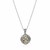 Textured Flower Shape Pendant in 18k Yellow Gold and Sterling Silver