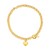 Puffed Heart Toggle Necklace in 14K Yellow Gold