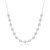 Crystal Ball Link Chain Necklace in 14K White Gold