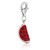 Watermelon Crystal Accent Charm in Sterling Silver