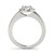 14k White Gold Round Pave Style Slim Shank Diamond Engagement Ring (1 1/8 cttw)