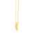 Checkered Butterfly Necklace in 14K Yellow Gold