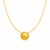 14k Yellow Gold Reversible Necklace with Bead Pendant