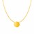 14k Yellow Gold Reversible Necklace with Bead Pendant
