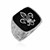 Fleur De Lis Black Spinel Men's Ring in Sterling Silver