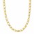 Mens Oval Link Necklace with Details in 14k Two Tone Gold