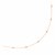 14k Rose Gold Station Necklace with Round Diamonds