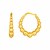 14k Yellow Gold Graduated Sphere Hoop Earrings(5x27mm)
