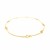 Diamond Shape Filigree Stationed Anklet in 14k Yellow Gold