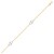 Entwined Heart Stationed Anklet in 14k Two Tone Gold