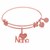Expandable Pink Tone Brass Bangle with Nana and Heart Symbol