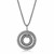 Popcorn Style Necklace with a Ring Pendant and Diamond Embellishments in Sterling Silver (.09 ct. tw.)