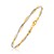 Braided Omega Bracelet in 14K Two Tone Gold 