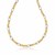 Cable Motif and Round Link Necklace in 14k Two-Tone Gold
