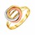 14k Tri Color Gold Ring with Interlocking Circles