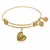 Expandable Yellow Tone Brass Bangle with Daughter Special Love Symbol