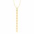 Lariat Necklace with Beads and Tassels in 14k Yellow Gold