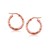 Italian Twist Hoop Earrings in 14K Rose Gold (3/4 inch Diameter) 