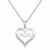 Diamond Embellished MOM Heart Pendant in Sterling Silver (.01 cttw)