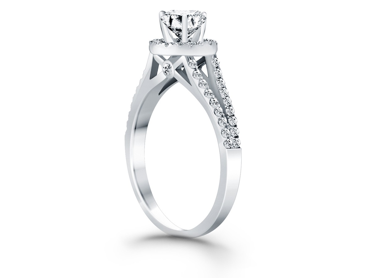 Cathedral Split Shank Engagement Ring for 1ct Stone | AR14-147 | Arlington,  Plano, Dallas TX