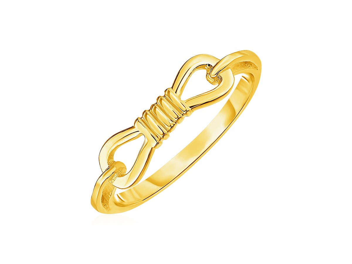 14k Yellow Gold Ring with Rope Knot - Richard Cannon Jewelry