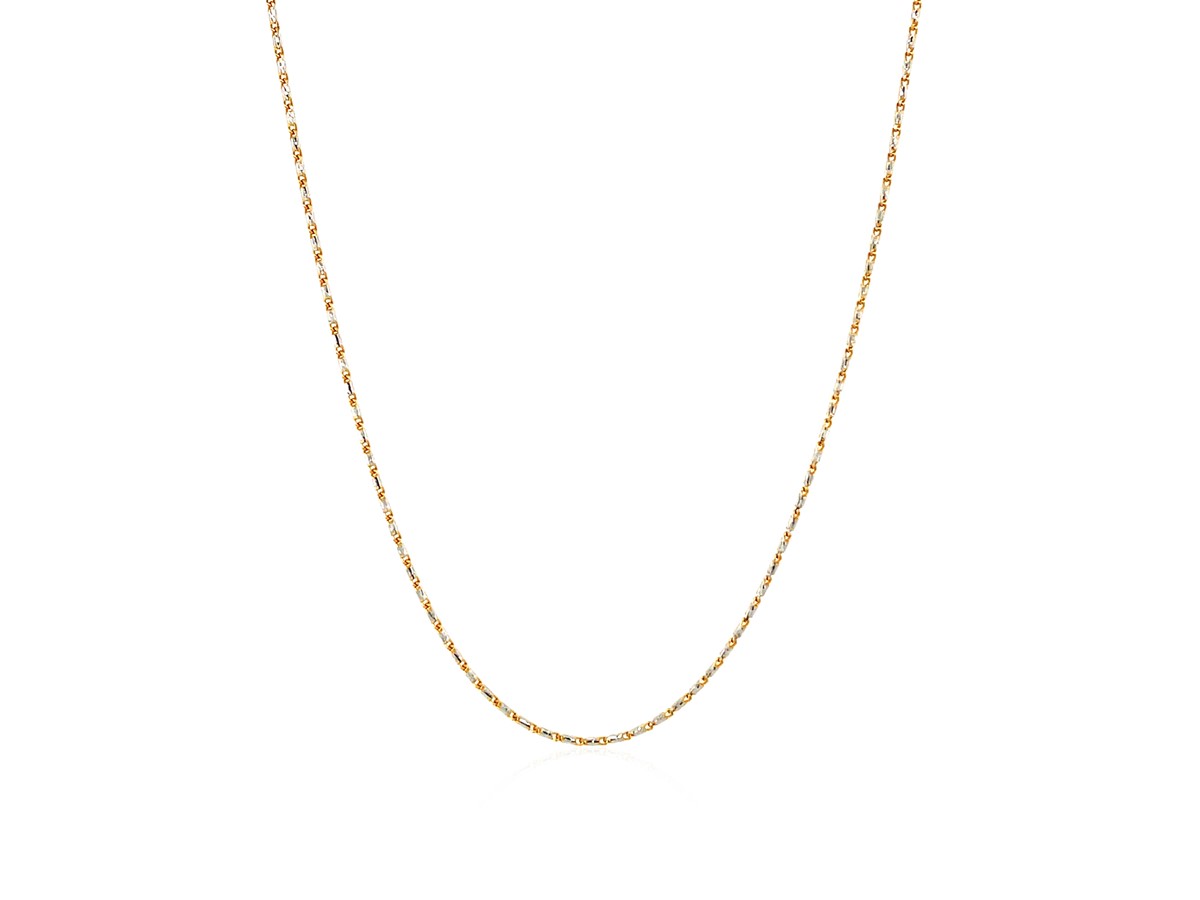 Lumina Pendant Chain in 14k Two-Tone Gold (0.8 mm) - Richard Cannon Jewelry